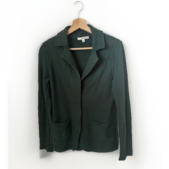CAbi Cardigan Snap Green Viscose Colorful Preppy Lagenlook Career Fall Blazer S - Picture 1 of 6